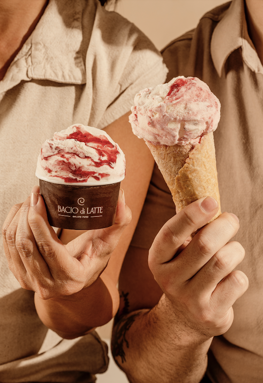 Raspberry Gelato at Bacio di Latte | Calabasas, LA