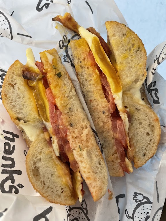 Serrano & Cheese Egg Sandwich at Hank's Bagels