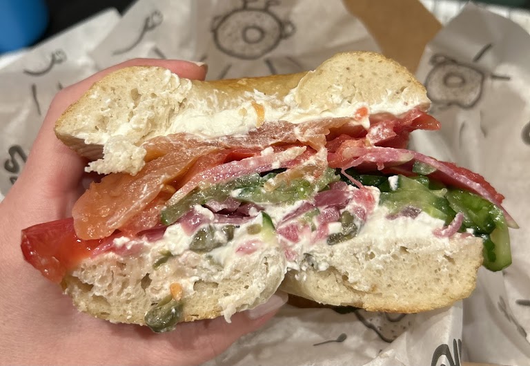 The #3 Lox Bagel at Hank's Bagels