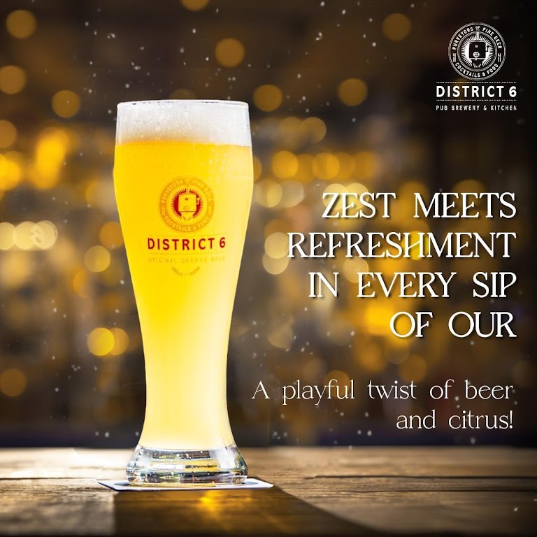 German-Style Craft Beers at District 6 - Best German Microbrewery in Bangalore | Pub Rajajinagar