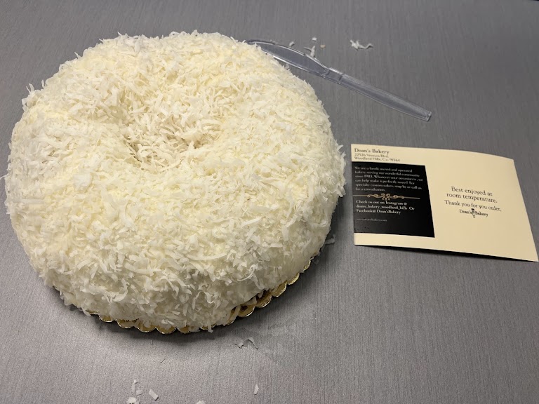 White Chocolate Coconut Bundt Cake at Doan's Bakery