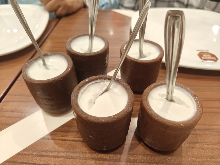 Kulhad Dahi at Hotel Shivraj Dhaba Karad Belapur