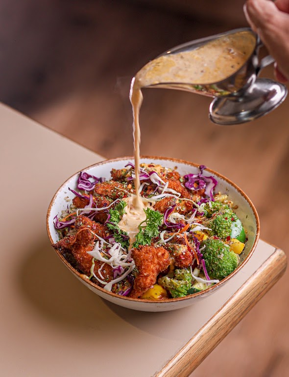 Crispy Chicken Rice Bowl at YVR Café