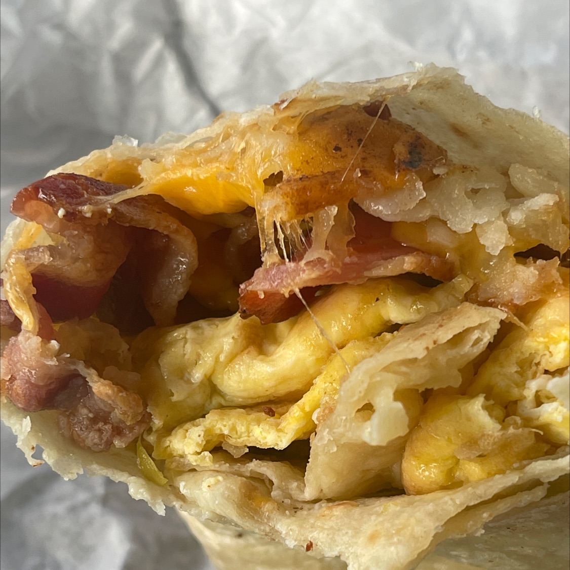 3-Meat Breakfast Burrito at Athenian Grill