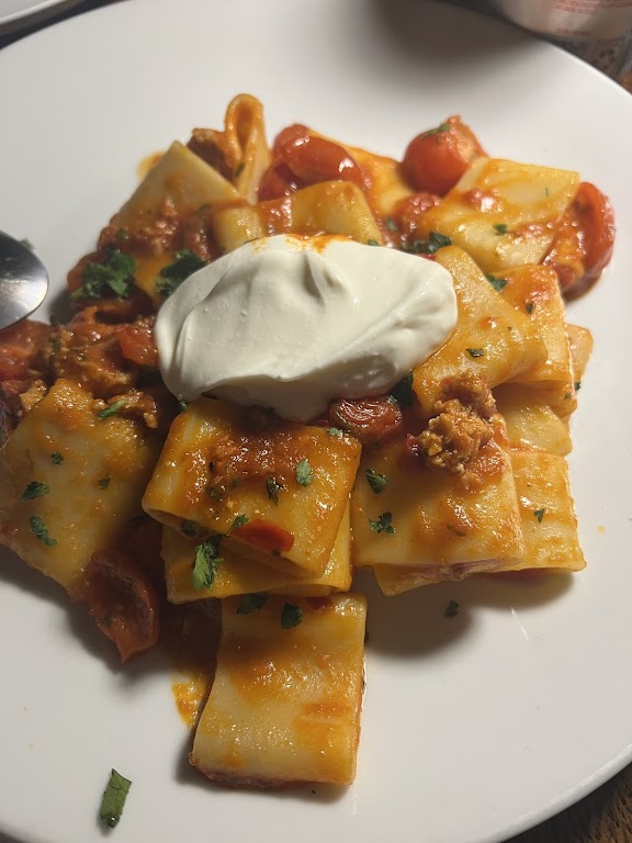 Spicy Fusilli Vodka at HOM Italian Eatery