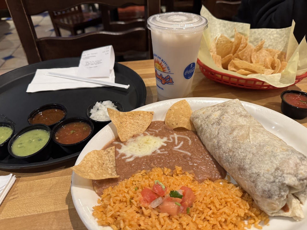 Horchata at Las Fuentes Mexican Restaurant