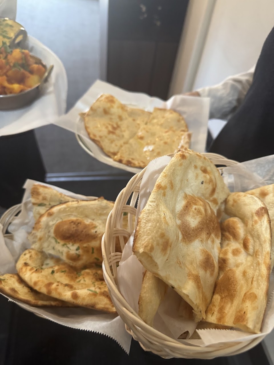 Garlic Basil Naan at Blvd Indian Restaurant