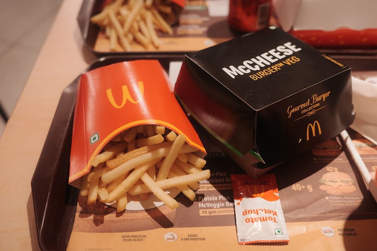 Burgers & Fries at McDonald's Mumbai Airport T2