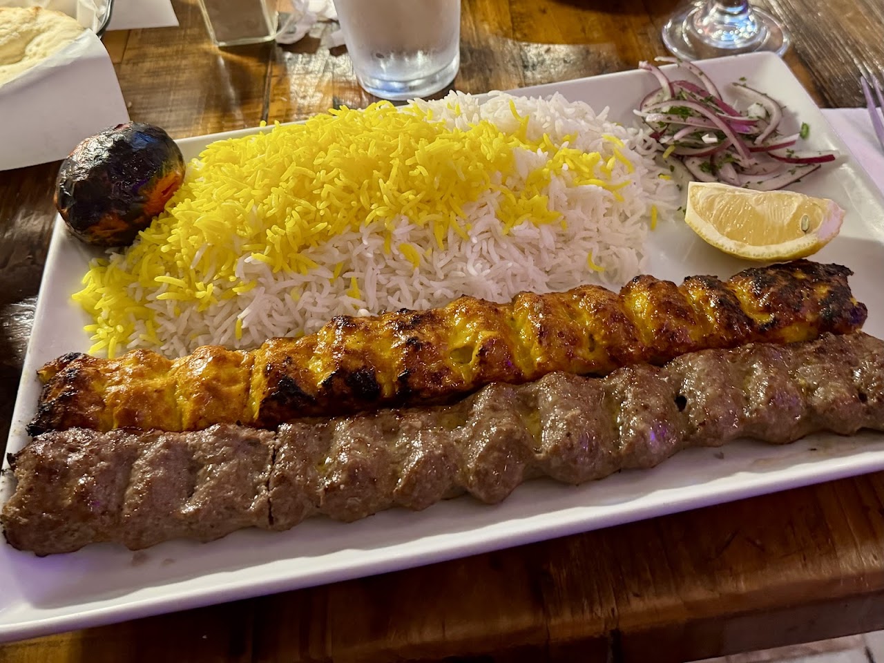 Chicken & Beef Koobideh at Shirin Restaurant
